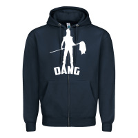 Navy joe dirt dang Zipper Hoodie - linhVisuals