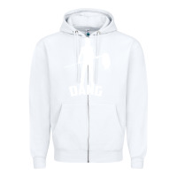 White joe dirt dang Zipper Hoodie - linhVisuals