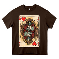 Chocolate Brown King Of Hearts Cowboy Heavy Core Tee - HowdyJamesFarm