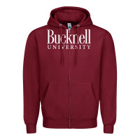 Burgundy bucknell university Zipper Hoodie - linhVisuals