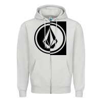 Dove Grey Volcom Style Zipper Hoodie - linhVisuals