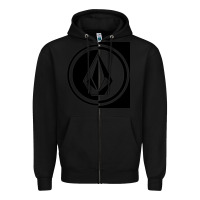 Black Volcom Style Zipper Hoodie - linhVisuals