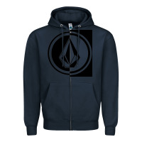 Navy Volcom Style Zipper Hoodie - linhVisuals