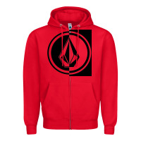 Red Volcom Style Zipper Hoodie - linhVisuals