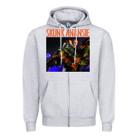 Heather Grey skunk anansie Zipper Hoodie - linhVisuals