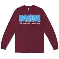 Burgundy lil autism mom Long Sleeve Tee - CowhideDigitalArt