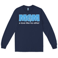 Navy lil autism mom Long Sleeve Tee - CowhideDigitalArt