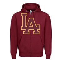 Burgundy loyola academy Zipper Hoodie - linhVisuals