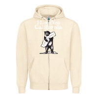 Sandshell i love you california bear state hug Zipper Hoodie - linhVisuals