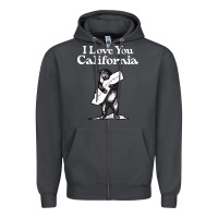 Smoke i love you california bear state hug Zipper Hoodie - linhVisuals