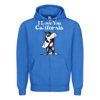 True Royal i love you california bear state hug Zipper Hoodie - linhVisuals