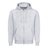 Heather Grey only a gambling problem if losing Zipper Hoodie - linhVisuals
