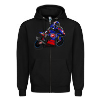 Black Superbike Toprak Razgatlıoğlu Zipper Hoodie - linhVisuals