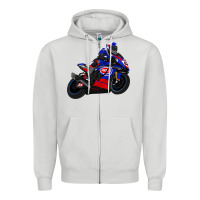 Dove Grey Superbike Toprak Razgatlıoğlu Zipper Hoodie - linhVisuals