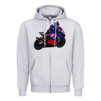 Heather Grey Superbike Toprak Razgatlıoğlu Zipper Hoodie - linhVisuals
