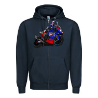 Navy Superbike Toprak Razgatlıoğlu Zipper Hoodie - linhVisuals