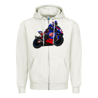 Oatmeal Heather Superbike Toprak Razgatlıoğlu Zipper Hoodie - linhVisuals