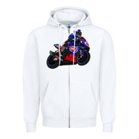 White Superbike Toprak Razgatlıoğlu Zipper Hoodie - linhVisuals
