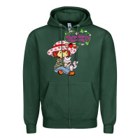 Sports Green strawberry shortcake and cat Zipper Hoodie - linhVisuals