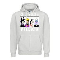 Dove Grey chillin like a villain Zipper Hoodie - linhVisuals
