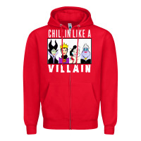 Red chillin like a villain Zipper Hoodie - linhVisuals