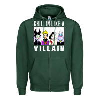 Sports Green chillin like a villain Zipper Hoodie - linhVisuals
