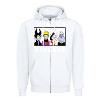 White chillin like a villain Zipper Hoodie - linhVisuals