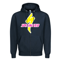 Navy Specialized Bikes Bicycle Zipper Hoodie - linhVisuals