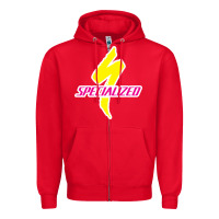 Red Specialized Bikes Bicycle Zipper Hoodie - linhVisuals