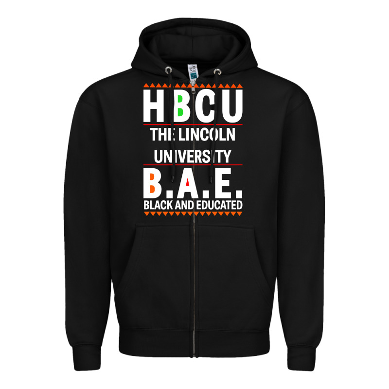 Hbcu The Lincoln University Black And Educated Black Classic Zipper Hoodie by linhVisuals | Teevron
