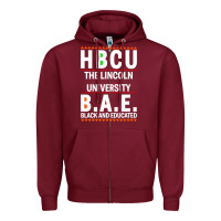 Burgundy hbcu the lincoln university black and educated black classic Zipper Hoodie - linhVisuals