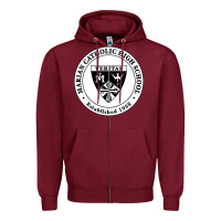 Burgundy marian catholic high school Zipper Hoodie - linhVisuals