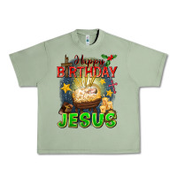 Oil Green happy birthday jesus Urban Heavy Tee - FaDigitalArtStudio