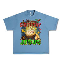 Pebble Blue happy birthday jesus Urban Heavy Tee - FaDigitalArtStudio