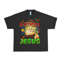 Pigment Black happy birthday jesus Urban Heavy Tee - FaDigitalArtStudio