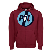 Burgundy PiL Public Image Ltd Zipper Hoodie - linhVisuals