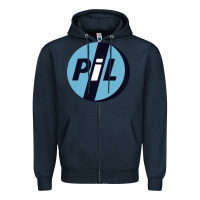 Navy PiL Public Image Ltd Zipper Hoodie - linhVisuals