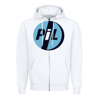 White PiL Public Image Ltd Zipper Hoodie - linhVisuals