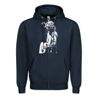 Navy chris cornell musician Zipper Hoodie - linhVisuals