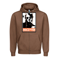 Chestnut macgyver Zipper Hoodie - linhVisuals