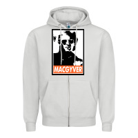 Dove Grey macgyver Zipper Hoodie - linhVisuals