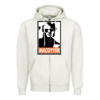 Oatmeal Heather macgyver Zipper Hoodie - linhVisuals