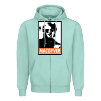 Seafoam macgyver Zipper Hoodie - linhVisuals