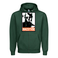 Sports Green macgyver Zipper Hoodie - linhVisuals