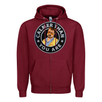 Burgundy calmer than you are Zipper Hoodie - linhVisuals