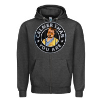 Charcoal Heather calmer than you are Zipper Hoodie - linhVisuals