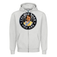 Dove Grey calmer than you are Zipper Hoodie - linhVisuals