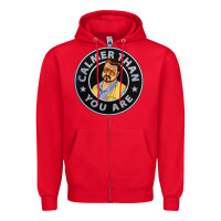 Red calmer than you are Zipper Hoodie - linhVisuals
