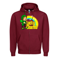 Burgundy luv lucky charms Zipper Hoodie - linhVisuals