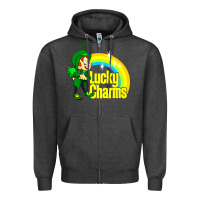 Charcoal Heather luv lucky charms Zipper Hoodie - linhVisuals